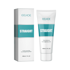 EELHOE Protein Corrective Straightening Cream Smoothes Frizz Repairs Split Ends Damaged Hair Straightening Leave-In Conditioner (Option: 3PCS)