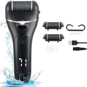 Electric Foot Grinder And Callus Remover, Electric Foot Polisher, Rechargeable Foot Washing And Pedicure Kit, Suitable For Cracked Heels And Dead (Color: black)