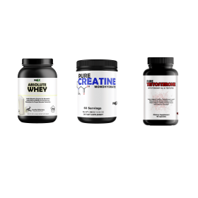 Anabolic Bundle Protein, Creatine Testosterone Booster (Creatine and Testosteron: Creatine and Testosterone, Protein: Absolute Whey Vanilla)