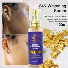 AILKE Double Glutathione Serum and Body Lotion, Whitening, Dark Spot Remover, Even Skin Tone, Anti Aging, Fine Lines & Wrinkles (NET WT: Serum 120ML)