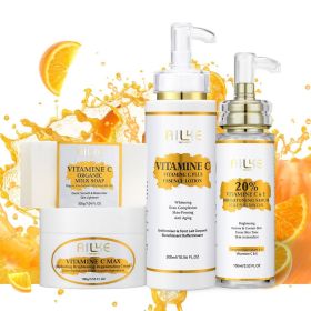 AILKE Vitamin C Whitening Serum, Remove Dark Spots, Moisturizing, Anti-Aging & Wrinkle, Beauty Skin Care Cosmetics (Color: 4 in 1 set)